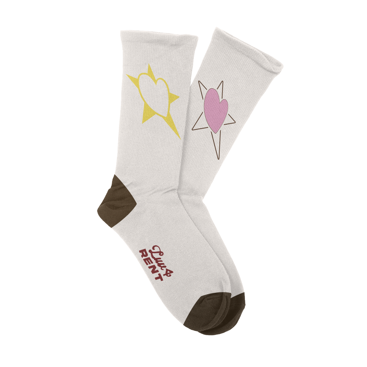 LUV 4 RENT Socks - BONE